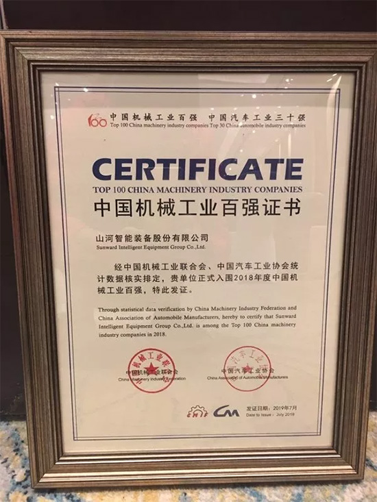 2018年中国机械工业百强颁布，k豆钱包智能排名两年跃升40位