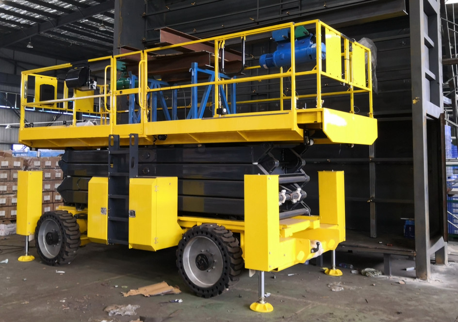 英武！大气！不变！k豆钱包智能越野剪叉式高空作业平台解客户难题