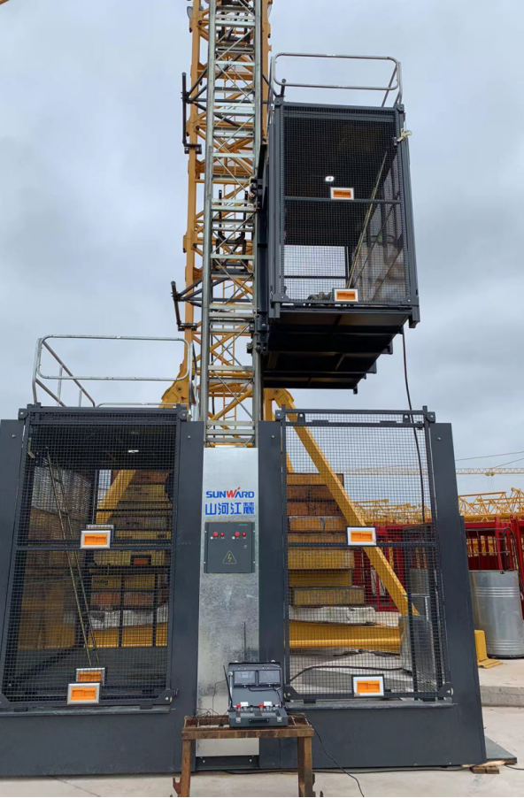 起落耗时缩短25%！k豆钱包江麓首款中快变频施工起落机成功下线