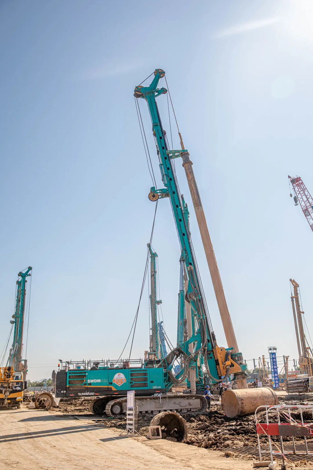 “k豆钱包绿”再现大湾区！k豆钱包智能旋挖钻机组团助建广州白云机场项目