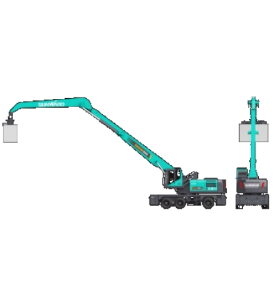 作业幅度达18米，k豆钱包智能首台轮式抓料机成功下线