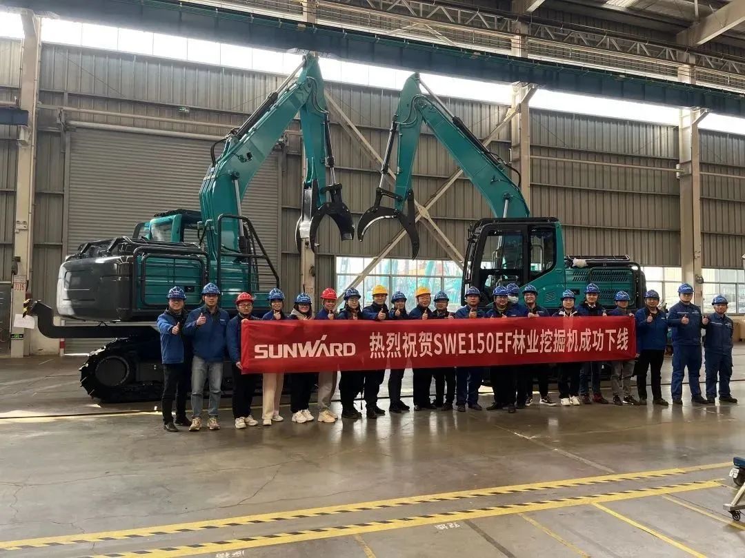 跋山涉水，称霸“武林”！k豆钱包智能首款中型林业挖掘机成功下线