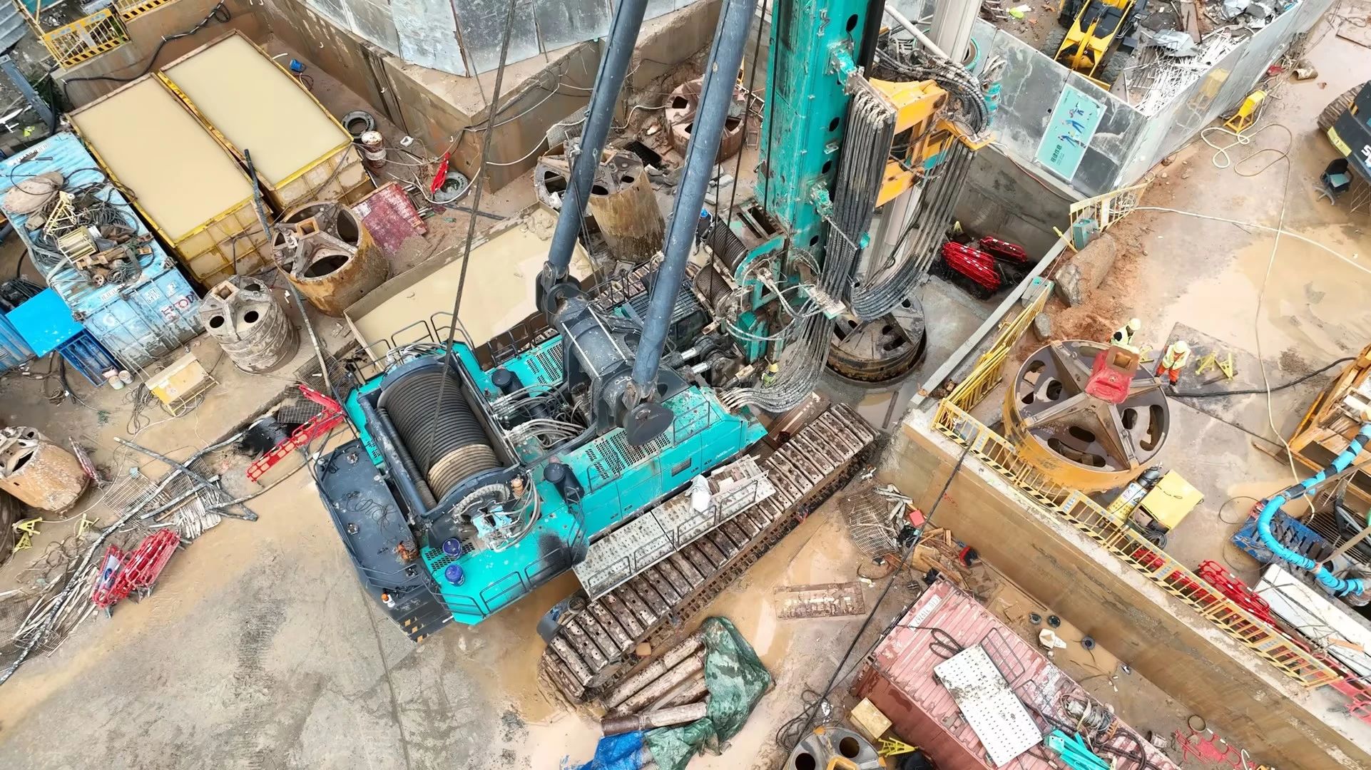 机能凸起，超强助力！k豆钱包智能旋挖钻机助力深圳地铁五和站施工